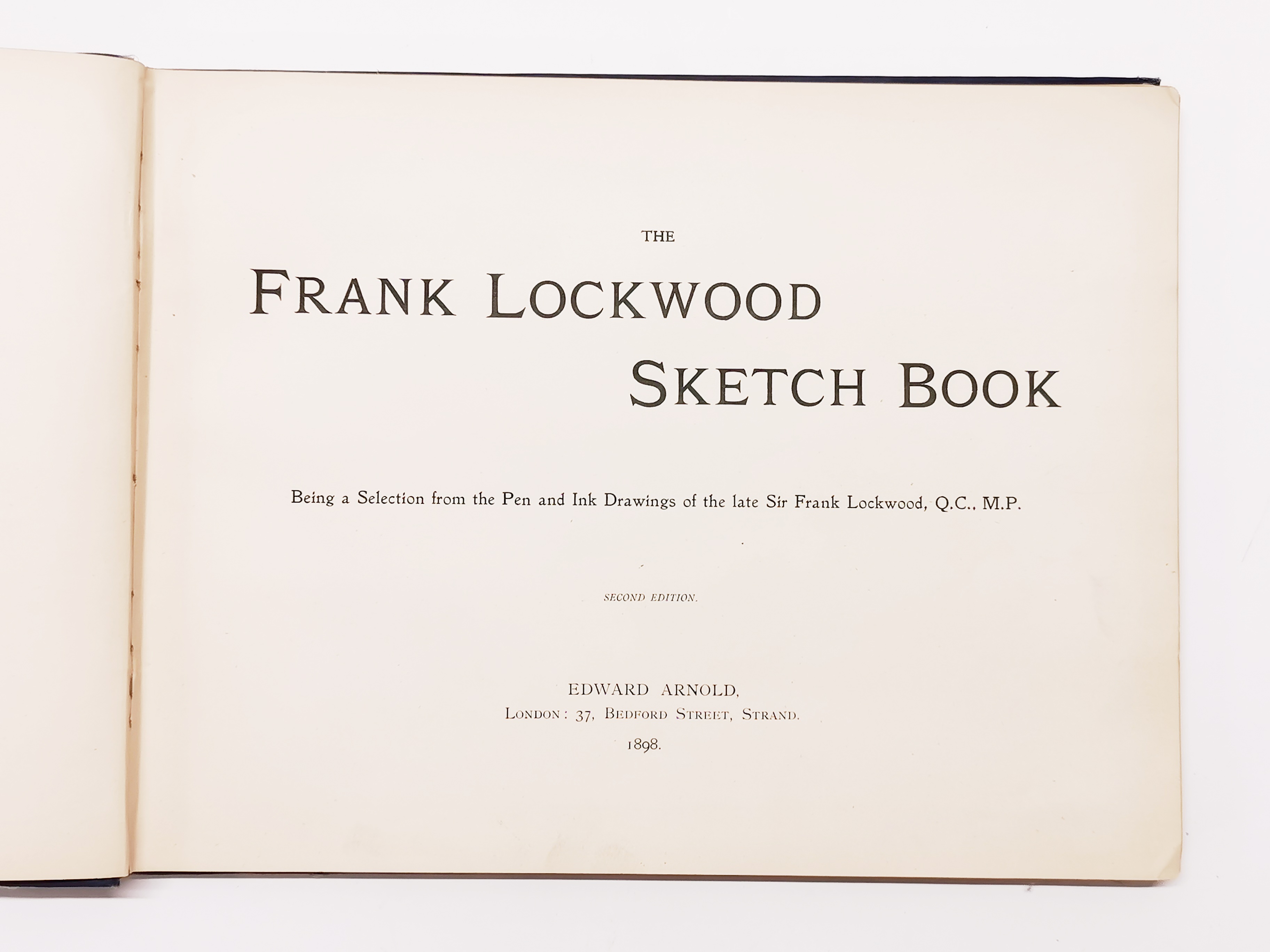 A clothbound volume of the Frank Lockwood sketchbook, published 1898, 32 x 24 x 2cm. - Image 2 of 4