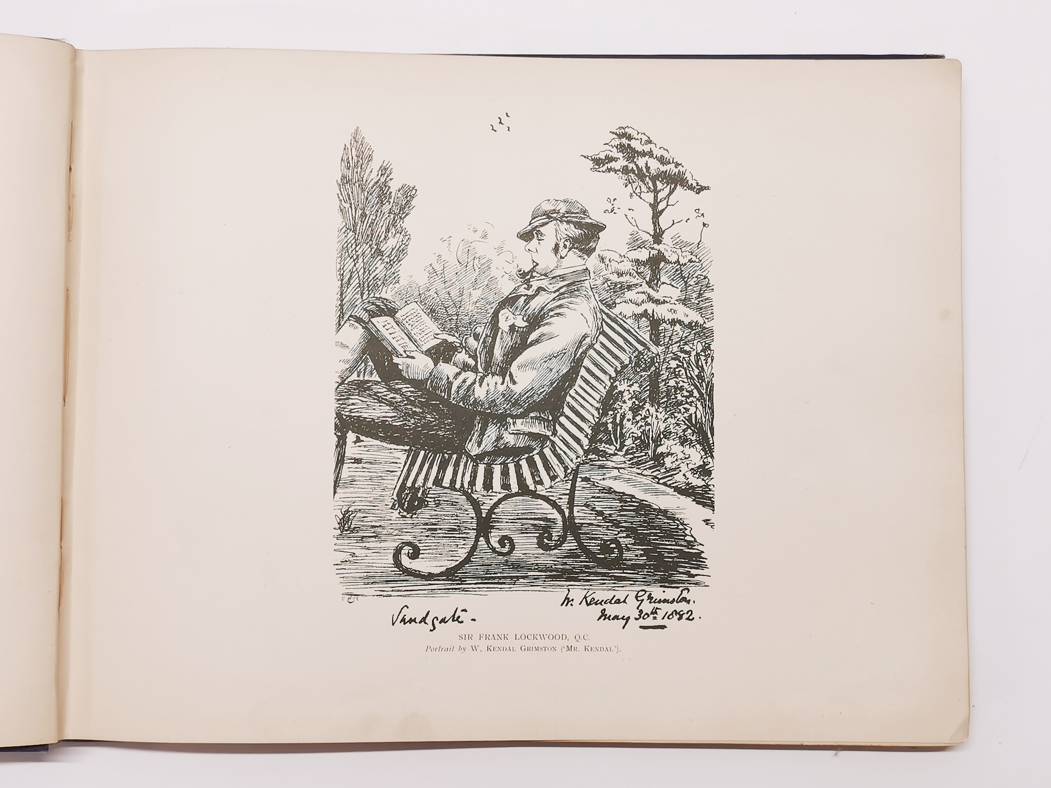 A clothbound volume of the Frank Lockwood sketchbook, published 1898, 32 x 24 x 2cm. - Image 3 of 4