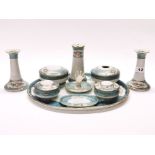 An extensive Japanese Nippon porcelain dressing table set.