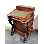 A reproduction mahogany Davenport desk, 56 x 86cm.