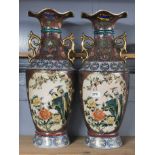 A pair of large Oriental porcelain vases, H. 60cm.