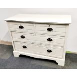 A painted Edwardian four drawer chest, 107 x 82cm.