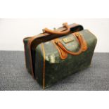 A 1920's / 30's Asprey leather travel bag with fitted interior, 35 x 20 x 25cm.