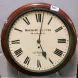 A 19th century mahogany fusee wall clock by Barraud & Lunds London, Dia. 37cm.