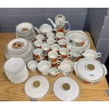 A very extensive Meakin Studio tea, coffee and dinner service in Poppy design.