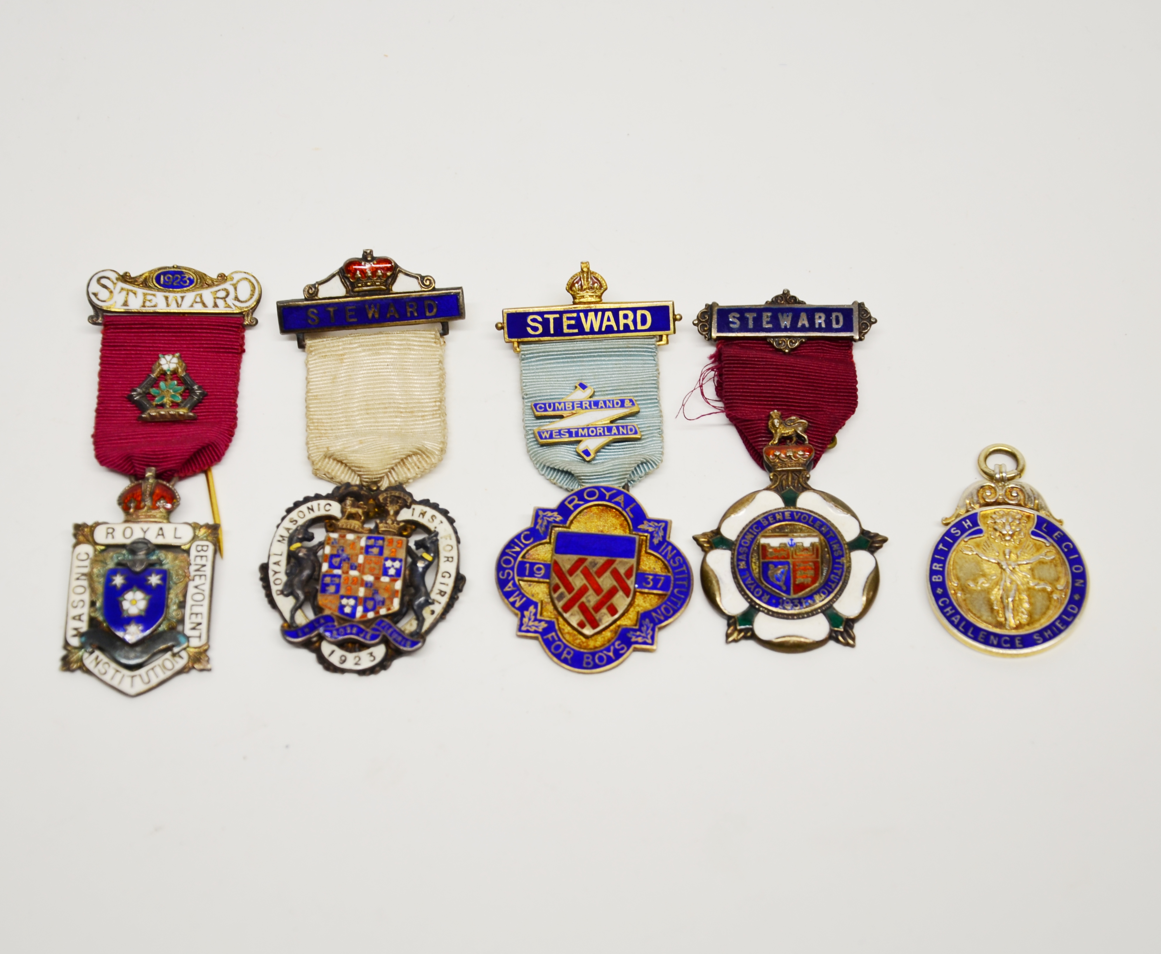A group of mixed silver and enamelled Masonic medals. - Bild 2 aus 4