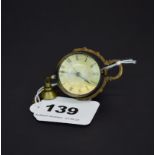 An Omega style globe tassel watch, globe Dia. 3.5cm.