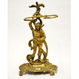 A brass umbrella stand, H. 59cm.