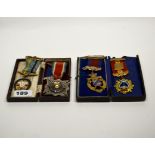 A group of mixed silver and enamelled R.A.O.B. and other medals.