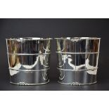 A pair of silver plated ice buckets, H. 20cm.