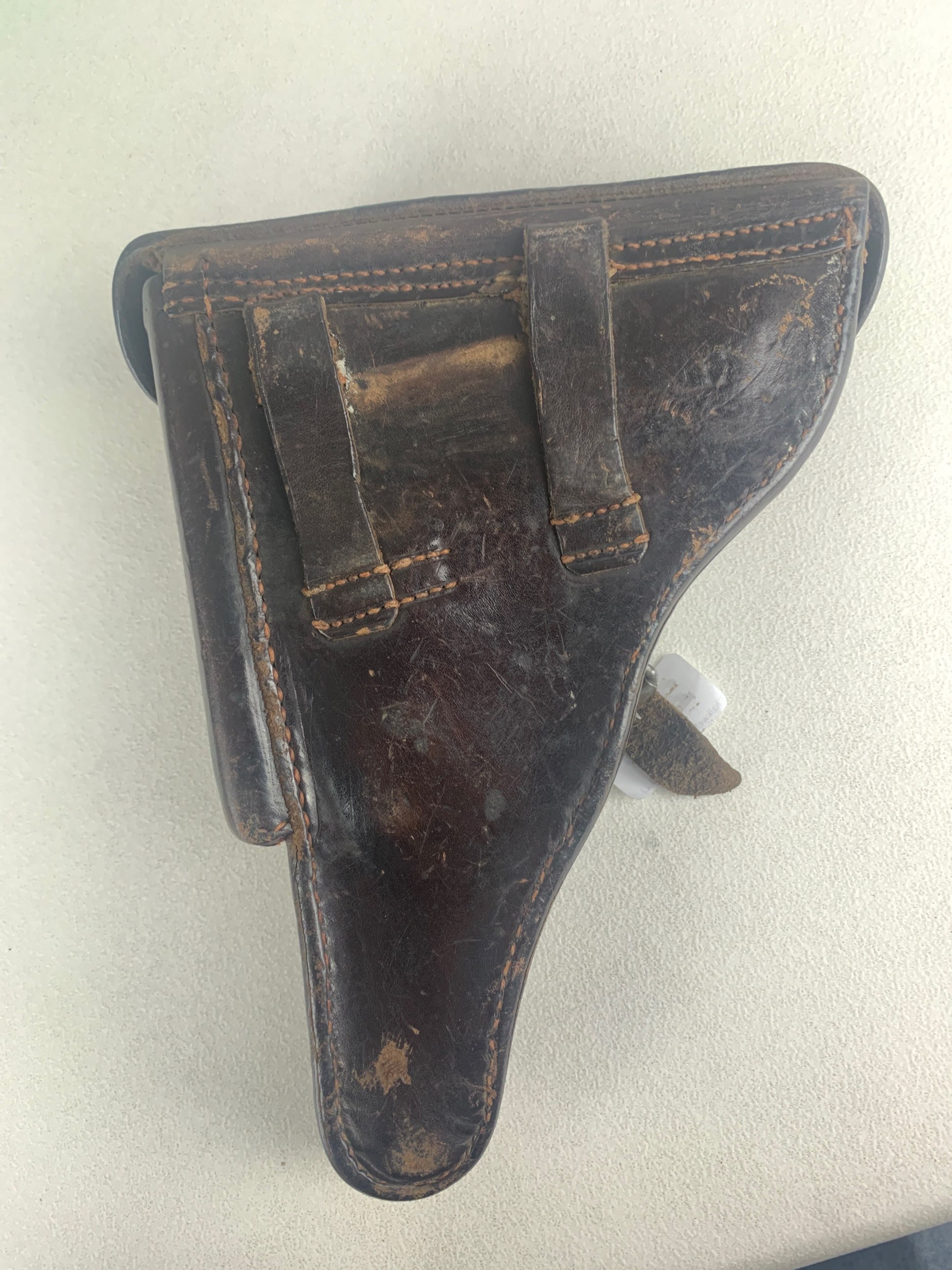 A WWI German leather revolver holster, D. 24cm. - Image 5 of 5