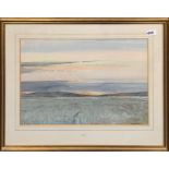 J Hardy Meadows: A framed watercolour entitled 'Sundown' frame size 67 x 52cm.