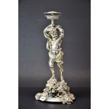 An impressive 19th century silver plated brass figural centrepiece, suitable for a large glass or