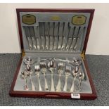 A boxed Viners traditional bead cutlery set.