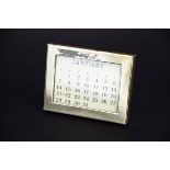 A Tiffany & Co sterling silver desk calendar, 9.5 x 7.3cm.