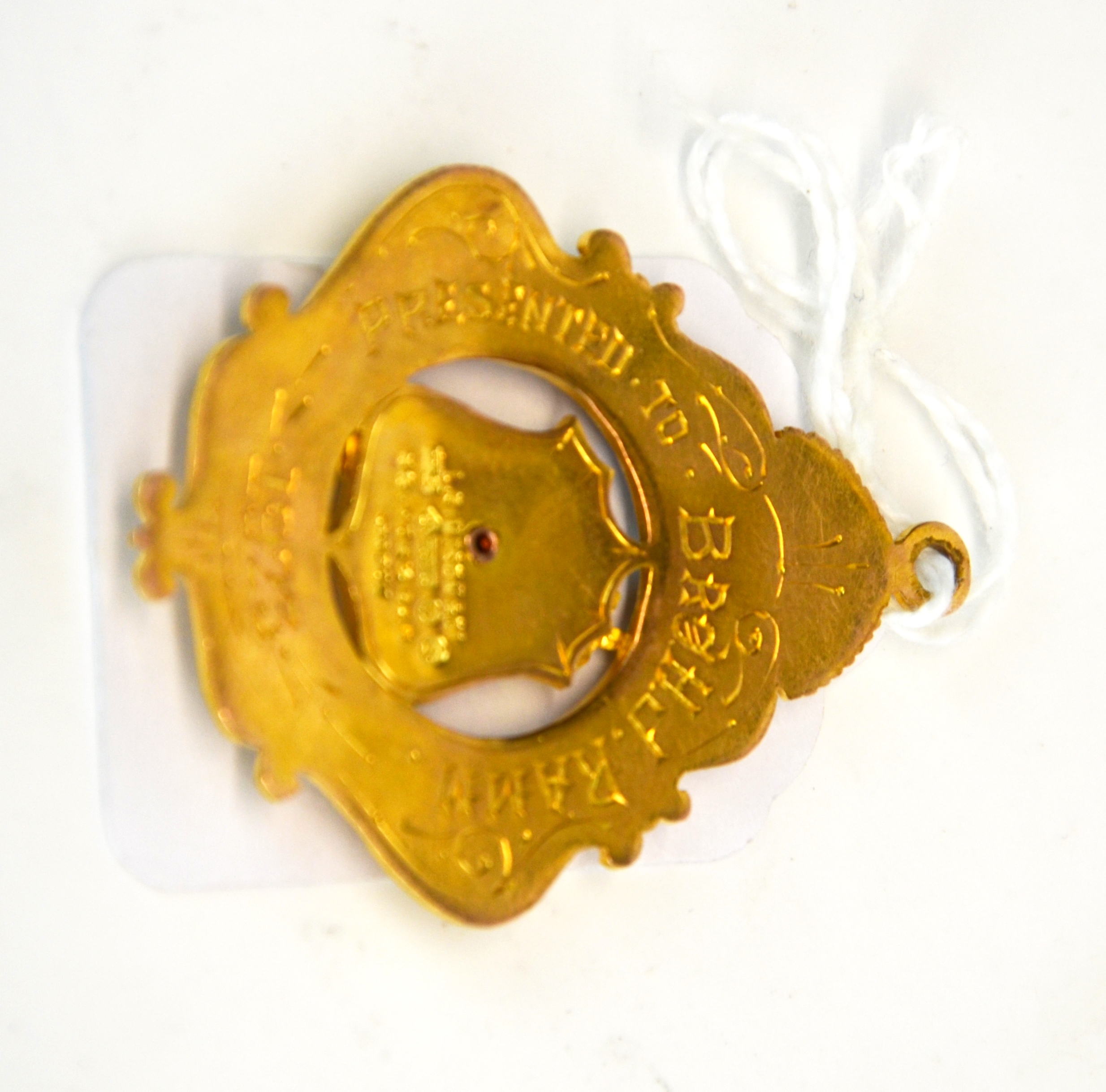 A 9ct gold Royal Antediluvian Order of the Buffaloes 1923 medal. - Image 2 of 2