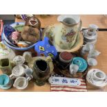 A quantity of mixed china and other items.