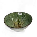 A signed Studio Pottery bowl, Dia. 20cm, D. 10cm.