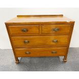 A mahogany four drawer chest, W. 100cm, H. 83cm.