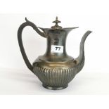 A Walker & Hall hallmarked silver coffee pot, H. 22cm.