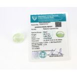A large unmounted oval cut natural aquamarine, approx. 28.29ct. ITGLR certified.