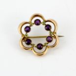 Suffragette interest: An early 20th century Murrle Bennet Co 9ct yellow gold Suffragette brooch