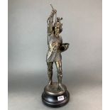A cast bronzed spelter figure of a Roman soldier, H. 56cm.