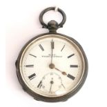 A Kay of Worcester hallmarked silver key wind pocket watch c. 1893.