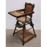 A Victorian child's metamorphic high chair.