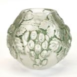 A French moulded glass bowl, H. 14cm.