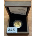 A boxed 2011 Mary Rose £2 proof gold coin.
