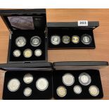 A group of 2007/8/9/10 four and five silver coin sets.