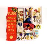 A quantity of Masonic and other medals.