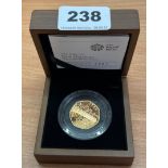 A boxed 2009 £0.50 gold proof coin (Kew Gardens).