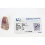 A large unmounted natural amethyst, approx. 83.29ct. IGLI&I certified.