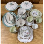 A quantity of mixed vintage tea and dinner china.