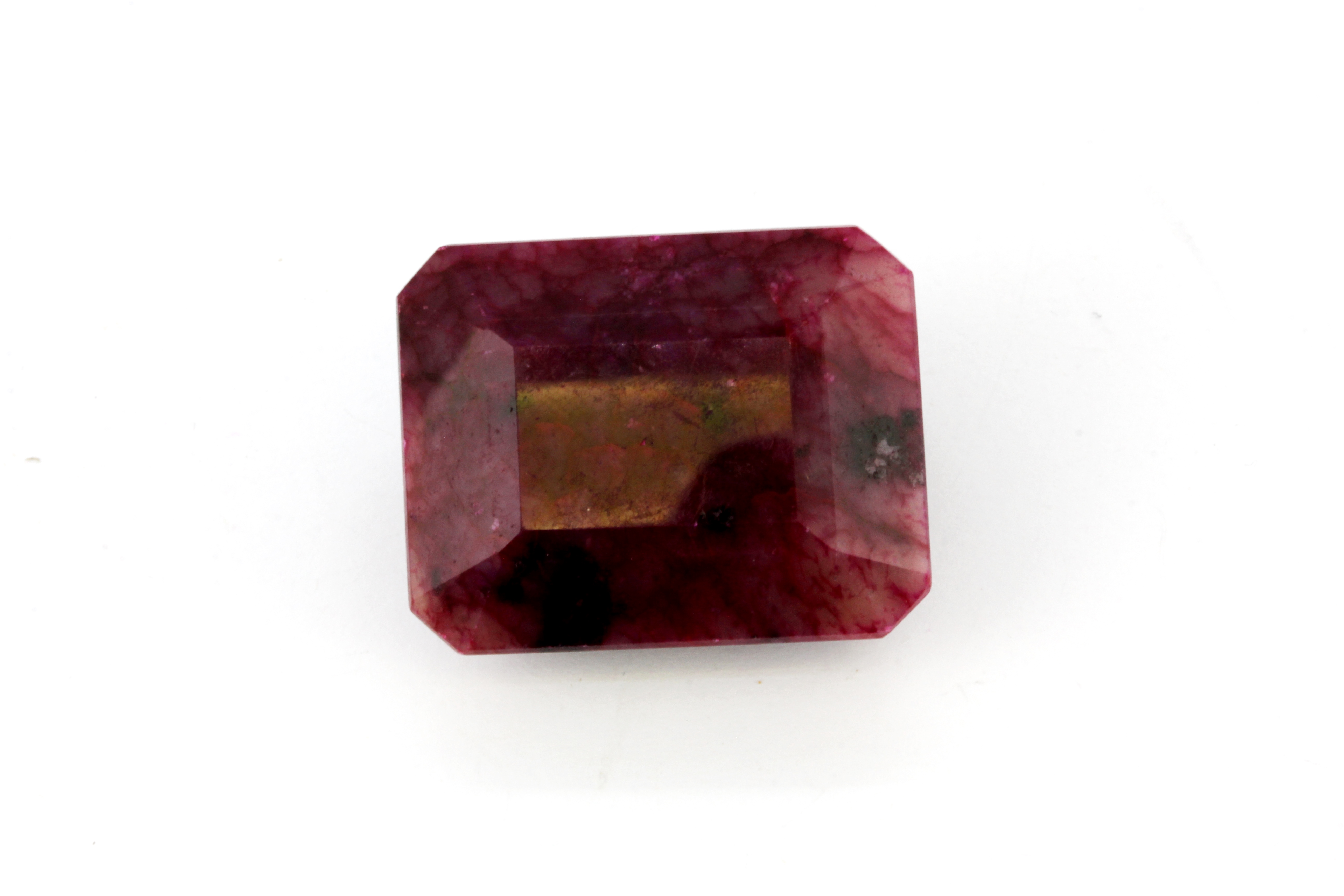 A large unmounted rectangle step cut natural ruby, approx. 165.75ct. GLI certified. - Image 2 of 2