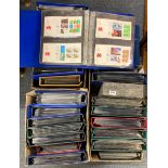 A large quantity of first day cover stamp albums.
