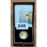 A 2006 Britannia gold proof £25 coin.