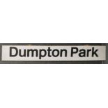 A printed composite Dumpton Park railway station sign, 208 x 30cm.