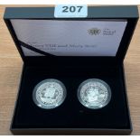 A Royal Mint 2009 two five pound coin silver proof set Henry VIII and Mary Rose.