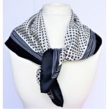 Vintage Jemma Paris Silk Scarf Made in France. A lovely blue and white polka dot scarf by Jemma of