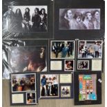Seven prints including Guns and Roses, the Eagles, U2, Lethro Tull, The Rolling Stones, Led Zepplin,