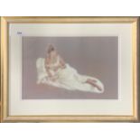 A pencil signed limited edition 174/650 lithograph of a young woman by K. Bryce, frame size 60 x