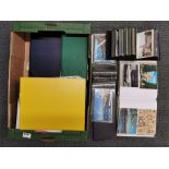 A quantity of albums of mixed postcards.