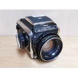 A Bronica camera with zenza lens.