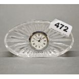 A Waterford crystal desk clock.