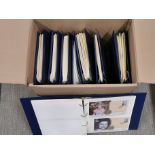 A group of seven first day cover albums up to 2012 plus stamps.