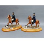 Two resin figures of the Duke of Wellington, H. 32cm.