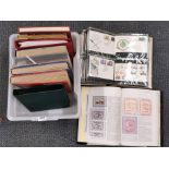 A group of ten mixed stamp albums.